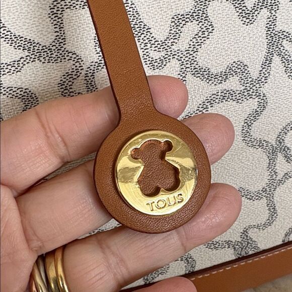 TOUS Kaos Waterproof Monogram Canvas & Leather Alma Style Dual Handle Bag - Picture 11 of 14